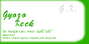 gyozo keck business card